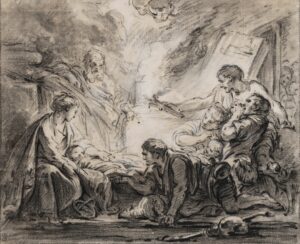 Lot 258, Francois Boucher, Adoration of the Shepherds