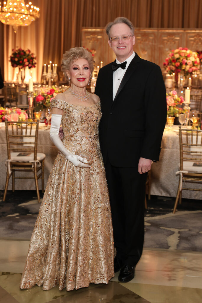Generous philanthropist Margaret Alkek Williams, Houston Symphony Ball CEO and executive director John Mangum at the 2024 Houston Symphony Ball. (Photo by Priscilla Dickson)