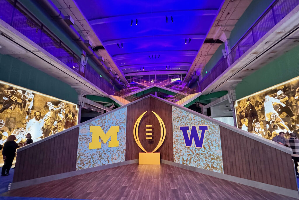 The POST Market turned into a college football party land for ESPN. (Photo by F. Carter Smith)