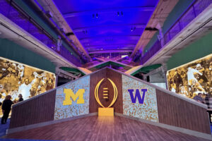 ESPN party at the Post Houston Saturday Night before the NCAA College Football Championship game with the University of Washington facing off against the University of Michigan at NRG Stadium