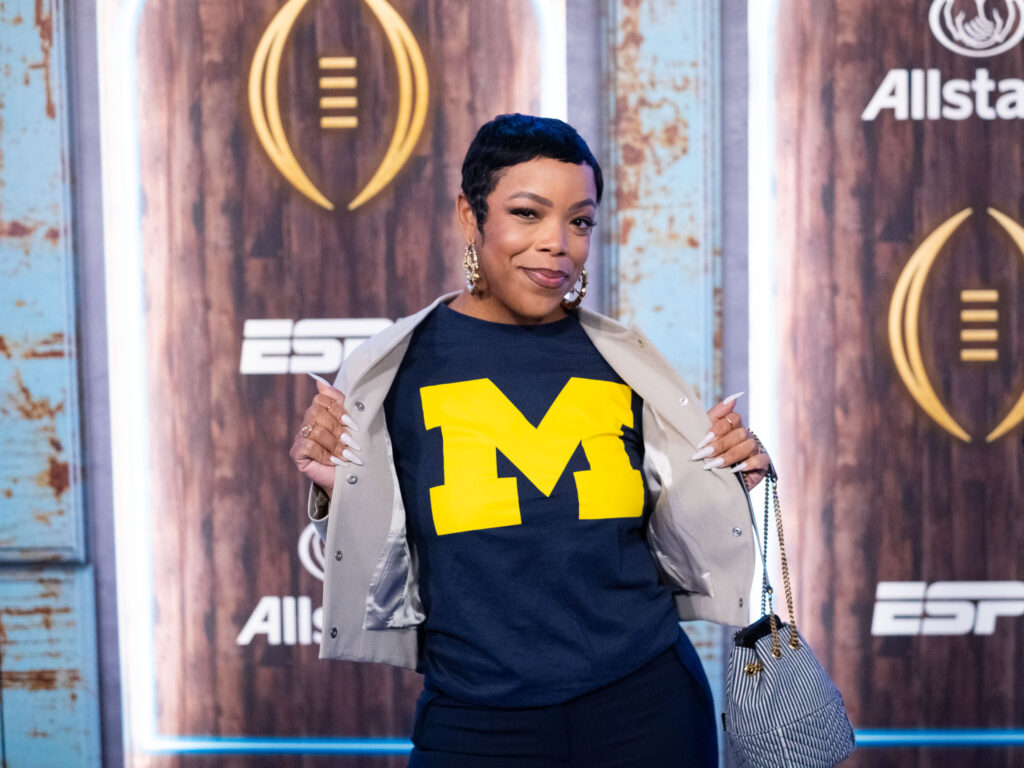 Brittany Seahorn is all for Michigan because of her husband. (Photo by F. Carter Smith)