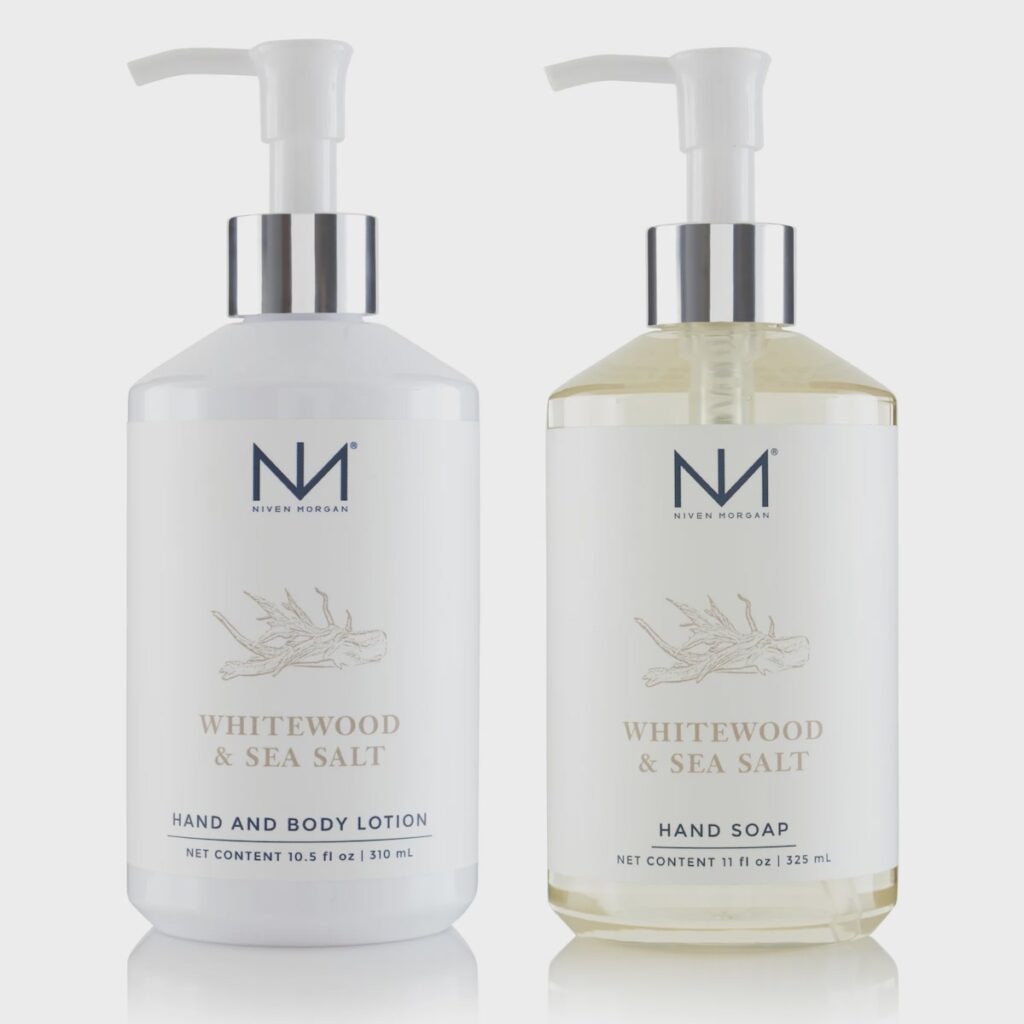 Niven Morgan Whitewood & Sea Salt Soap and Lotion Set, $49