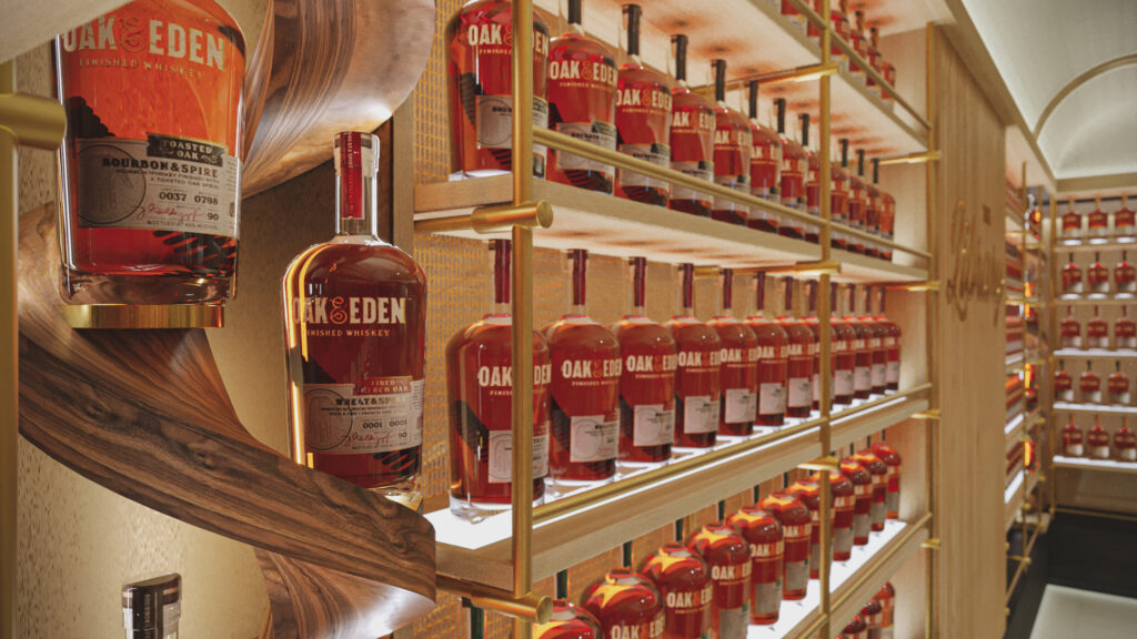 Oak and Eden – Clearfork boasts a library experience with walls of over 550 infused whiskeys.