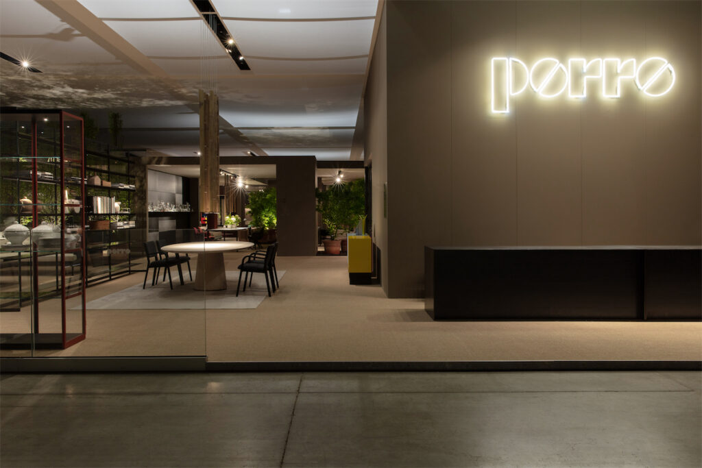 The Porro display at The Salone del Mobile. (Photo by Alberto Strada)