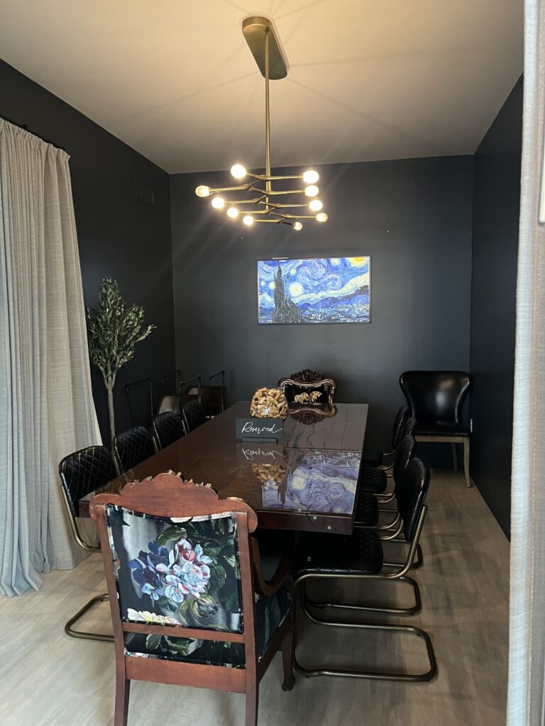 The party room at Salute will also allow for private tastings.