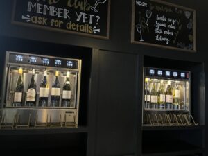 Salute Wine Bar – allows guests to sample one ounce pours from different bottles.
