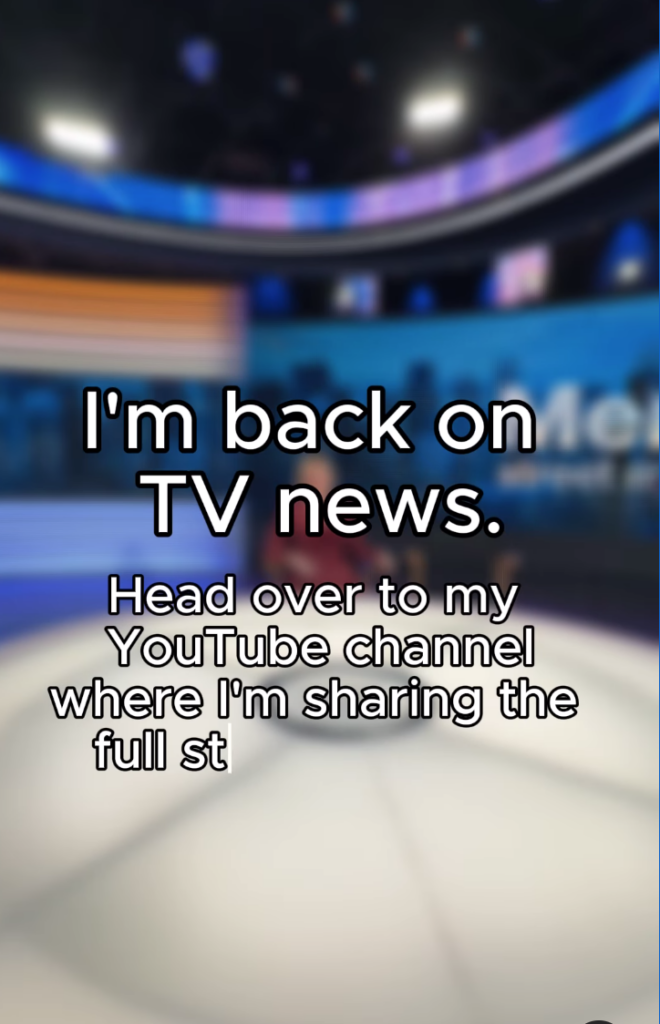 Dominique Sachse invites her Instagram followers to check out her new career announcement.