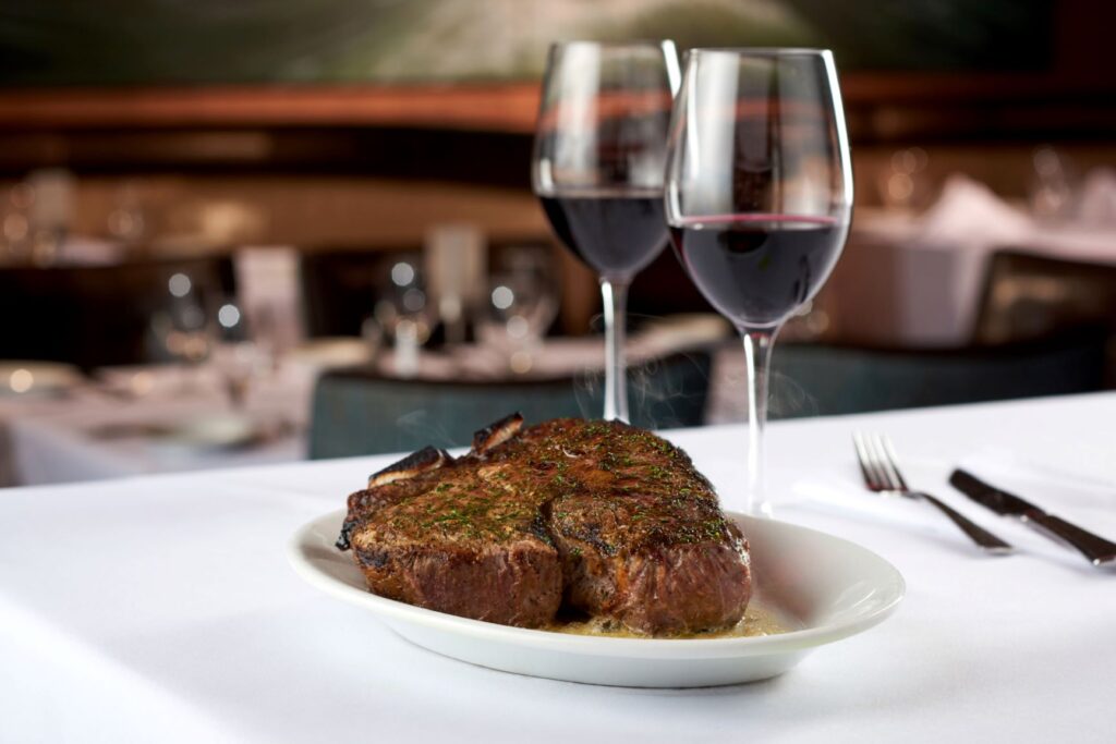 The porterhouse steak at Ruth's Chris Steak House.