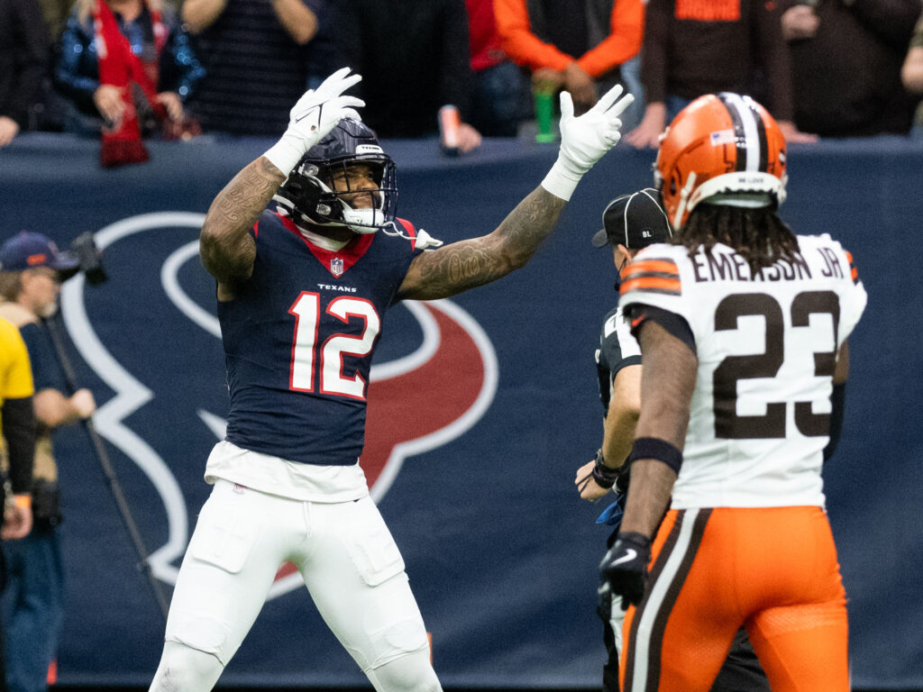 Houston Texans receiver Nico Collins has turned into a big play machine. (Photo by F. Carter Smith)