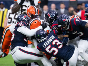 Houston Texans and quarterback C.J. Stroud faced the Cleveland Browns in the Wild Carded Playoff game at NRG Stadium