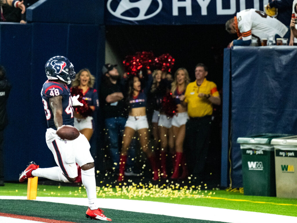 Texans linebacker Christian Harris knows that it's good to be playing for Houston's NFL franchise these days. (Photo by F. Carter Smith)