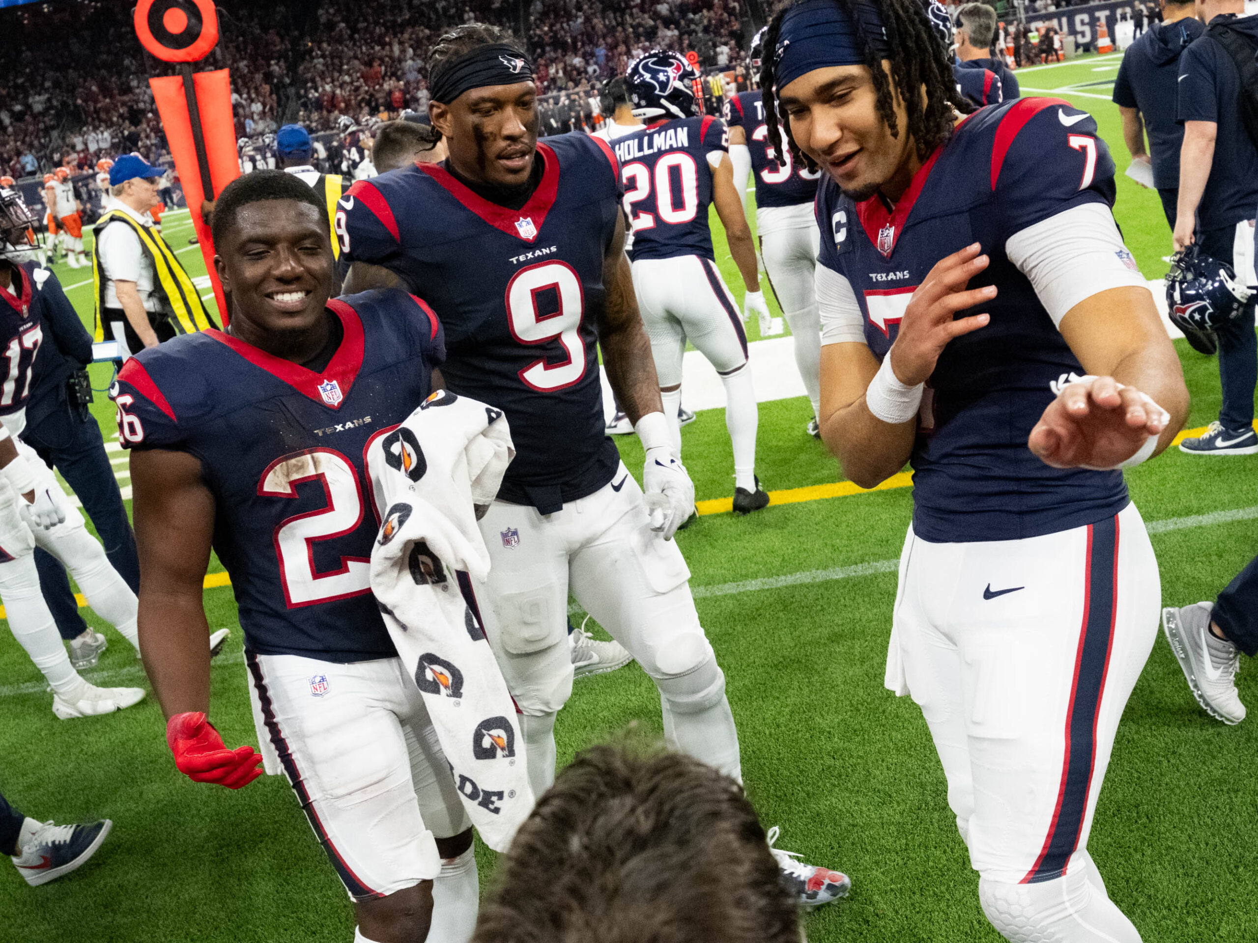 Houston Texans and quarterback C.J. Stroud faced the Cleveland Browns in the Wild Carded Playoff game at NRG Stadium