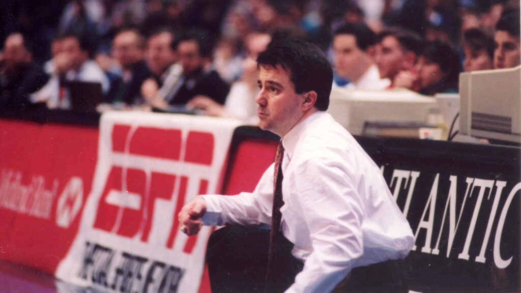 Fran Fraschilla, shown here in his Manhattan college days, upset Kelvin Sampson's Oklahoma team in the NCAA Tournament.