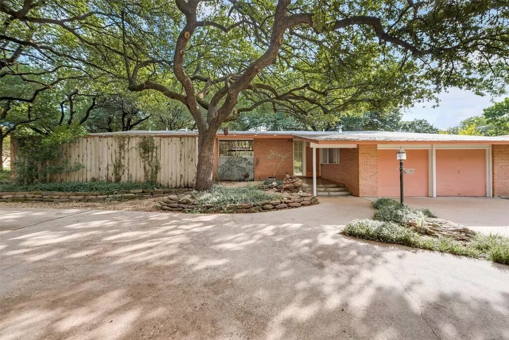 An original mid-century home for sale in North Dallas. 