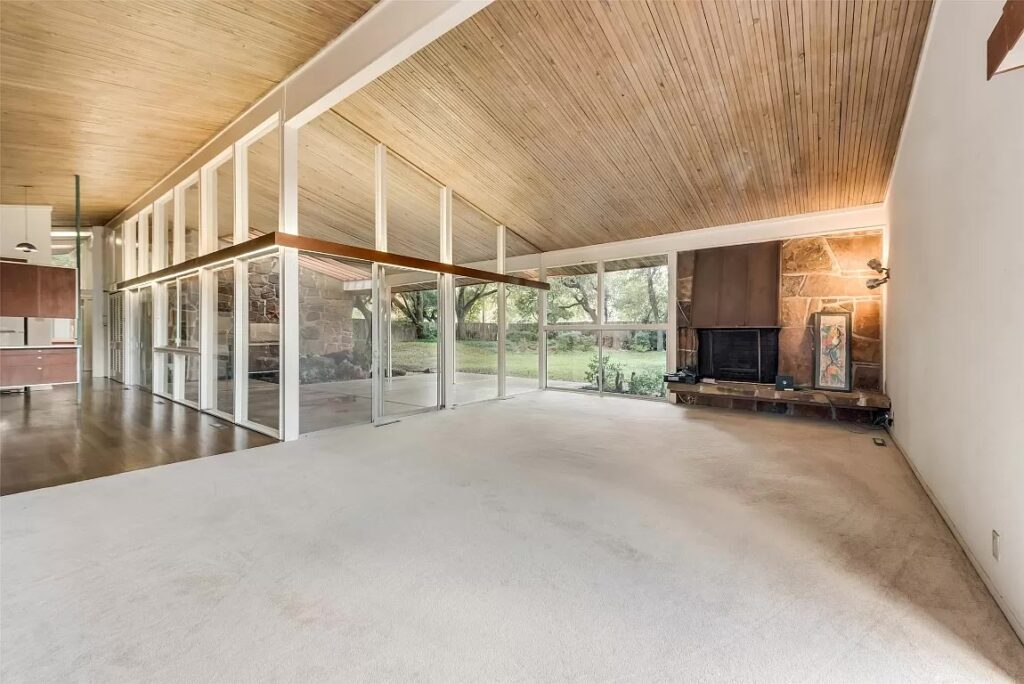 An original mid-century home for sale in North Dallas. 