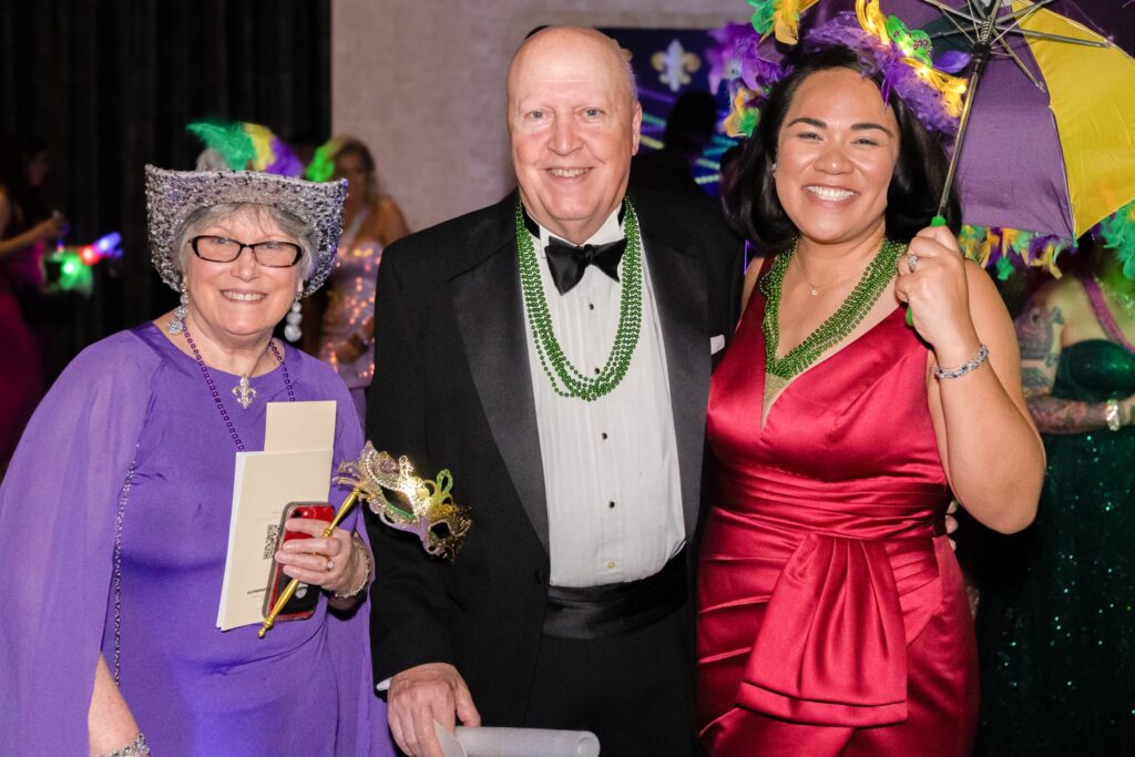 Donna Thomas, George Grabowski and Karen Heger strike a pose.. George and Karen shared their experiences as caregivers to Donna Grabowski at the Memory Ball gala.