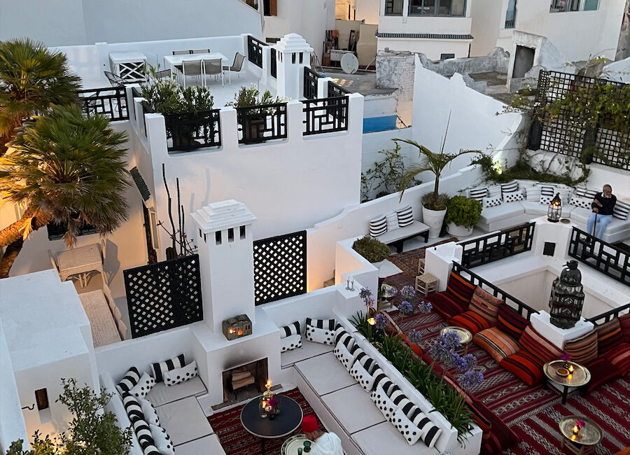 Tangier’s white walls are sparkling in Morocco.