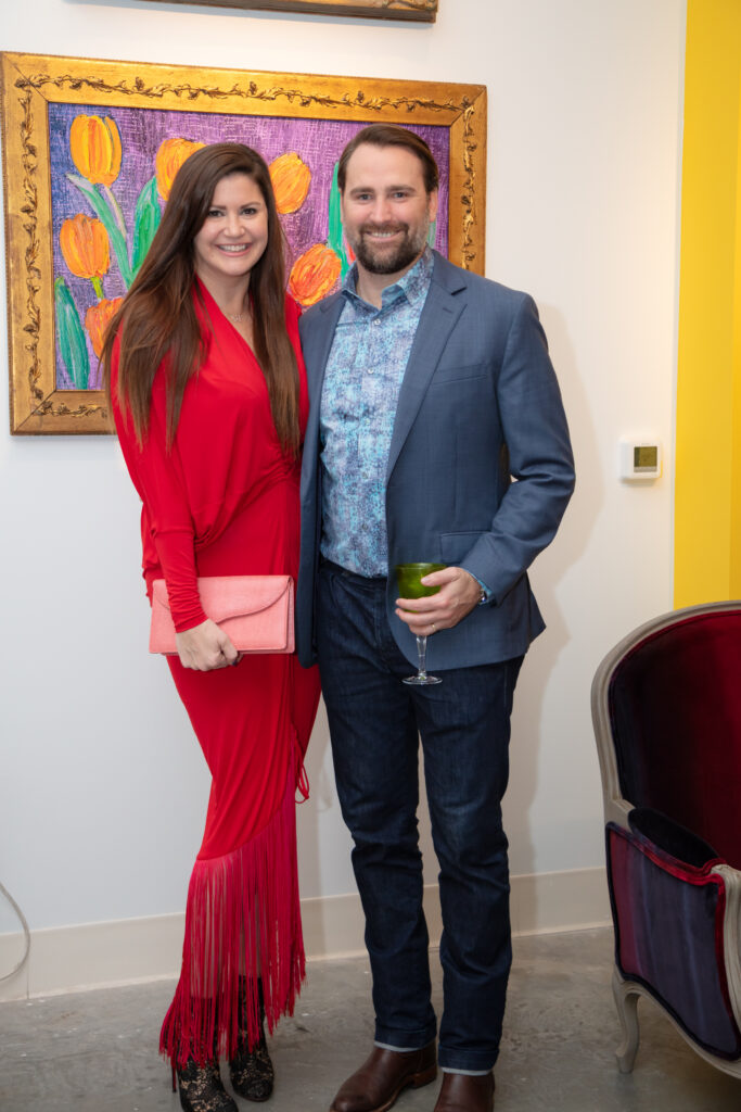 Jacky & Russell McClenny at Laura Rathe Fine Art Hunt Slonem Dinner Party (Photo by Miroma Photography)