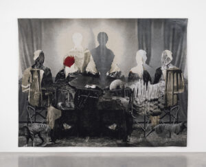 483 Ailbhe Ní Bhriain’s Interval I, 2023, at Kerlin Gallery. Jacquard tapestry, cotton, wool, silk, Lurex, edition of 3 + 2AP, 295 x 396 cm _ 116.1 x 155.9 in. Image courtesy the artist and Kerlin Gallery_2