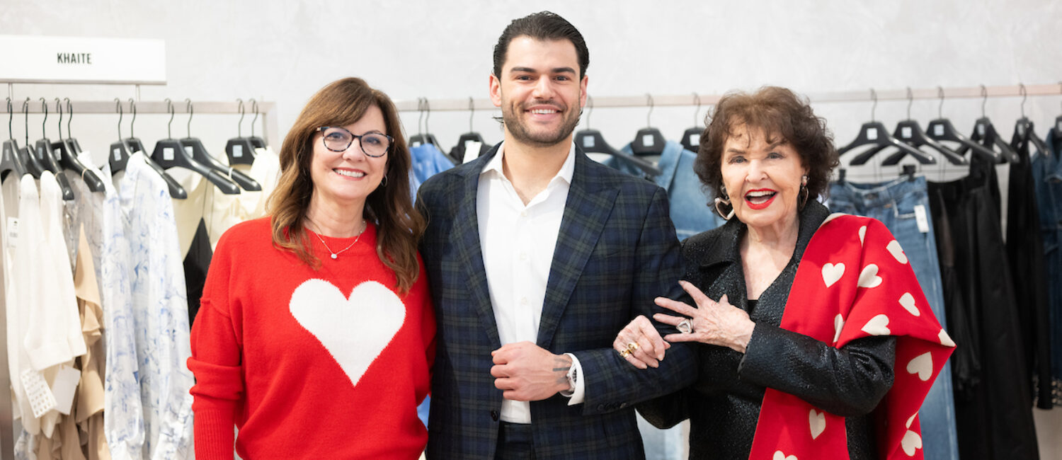 Angie Roberts, Lance McCullers Jr., Warner Roberts at the Houston Sweethearts Tea at Saks Fifth Avenue. (Photo by Daniel Ortiz)