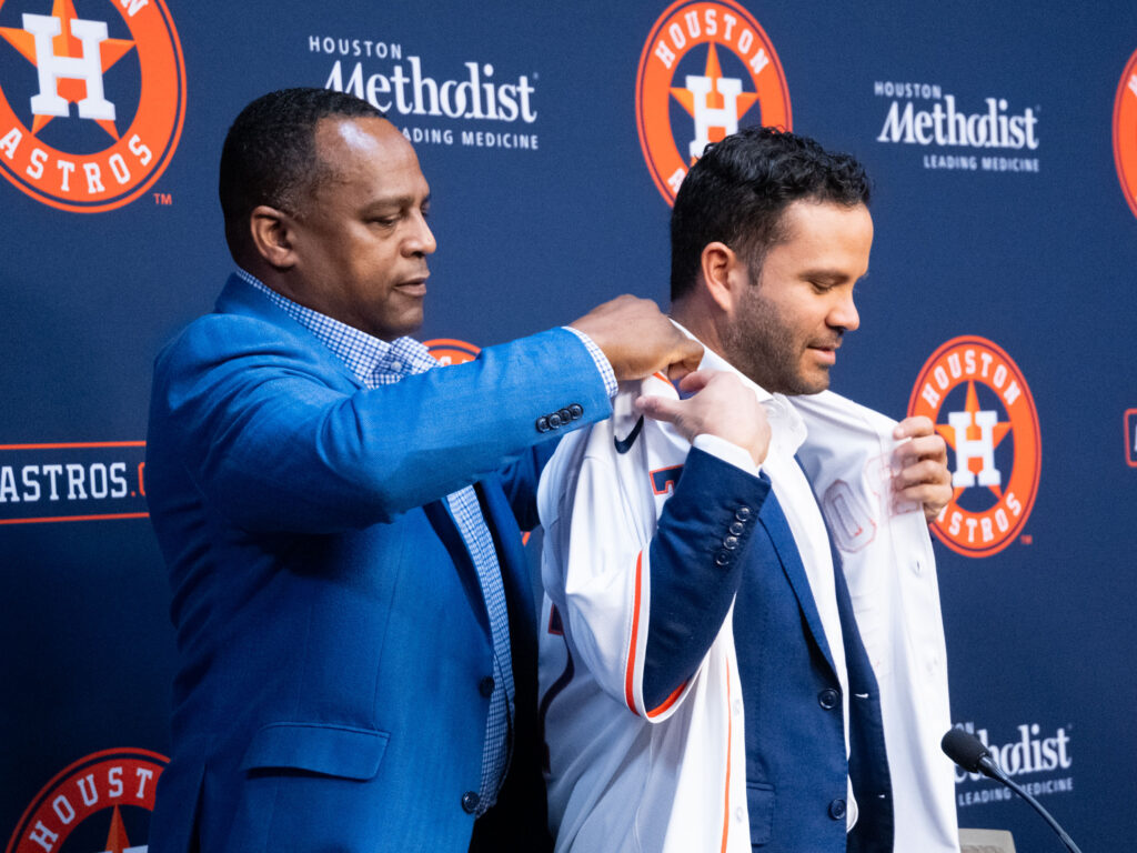 Houston Astros general manager Dana Brown knows Jose Altuve should be a Forever Astro. (Photo by F. Carter Smith)