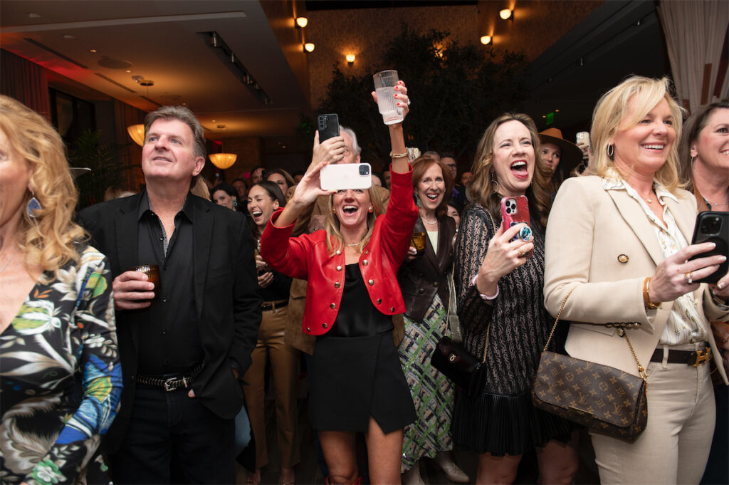 The crowd at the 2024 Cattle Baron's Ball reveal. (Photo by Tamytha Cameron)