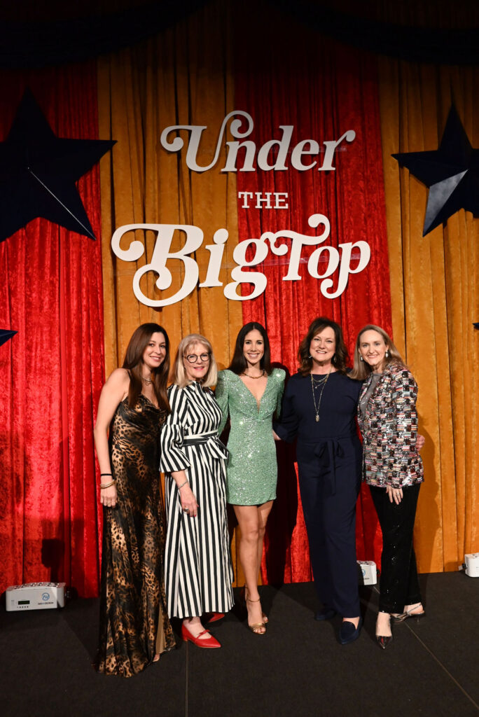 Caroline Walter, Pat Sorrells, Yésely Love, Kristen Moreno, Stephanie Magers at the Camp for All  'Under the Big Top' gala at The Revaire. (Photo by Katie Lynn)