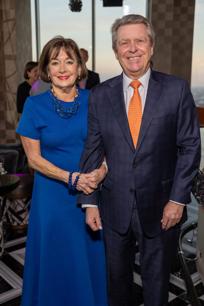 Cathy & Joe Cleary at the Texas Children's Houston Open Tee-Off in the penthouse suite at the Post Oak Hotel.  (Photo by Jenny Antill)