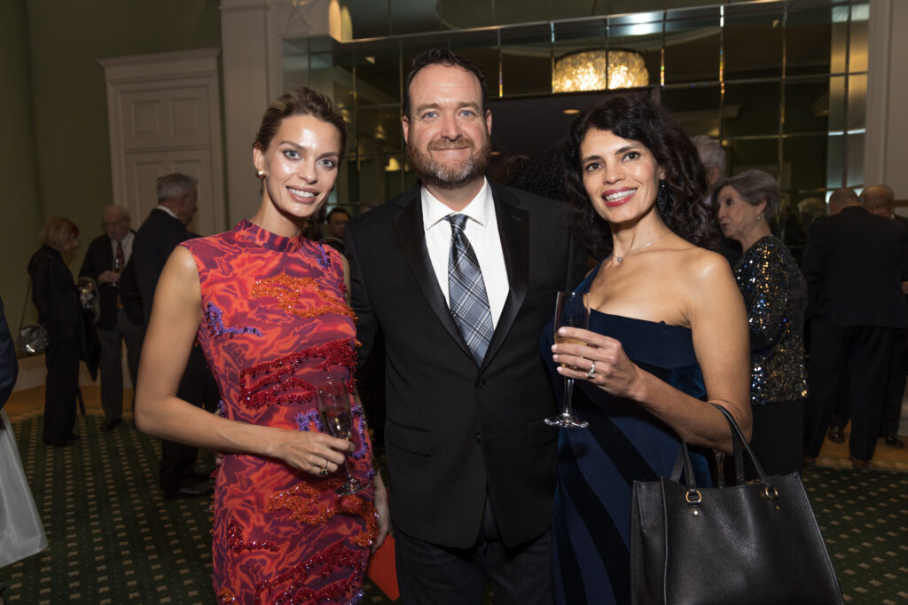Clara Kaluderovic, Tony Burkhart, Elena Burkhart at Houston Grand Opera's Concert of Arias. (Photo by Michael Bishop)