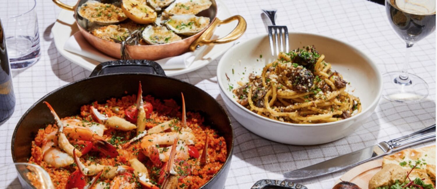 This array of dishes was created by chef Dominick Lee, who spent two years in Europe discovering the food pathways that led to the development of Creole cuisine. Now, he's come back to Houston to open Augustine's. (Photo by Shawn McCarnney)