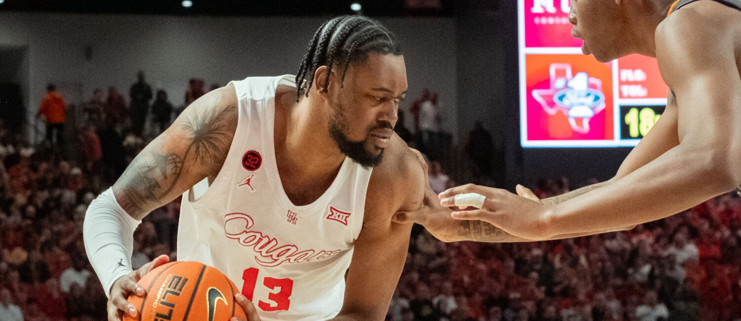 The Houston Cougars defeated the Oklahoma State Cowboys 79-63, behind Jamal Shead’s 23 points. Coach Kelvin Sampson was given to technical fouls and ejected from the game in the 2nd half at the Fertitta Center