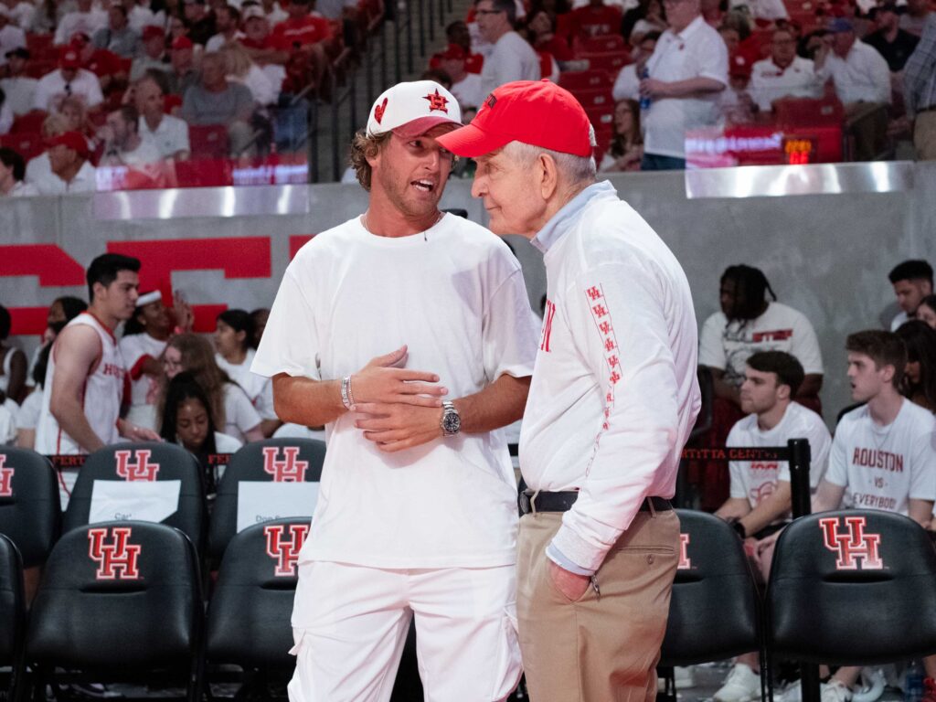 NIL maestro Landon Goesling and Mattress Mack are regulars at Fertitta Center. (Photo by F. Carter Smith)