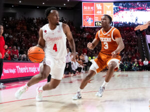 The #3 Houston Cougars defeated the Texas Longhorns in an 82-61 wire-to-wire win behind 26 points from guard L.J. Cryer . The Cougars used a big second half to hold Texas to a season-low scoring mark at the Fertitta Center