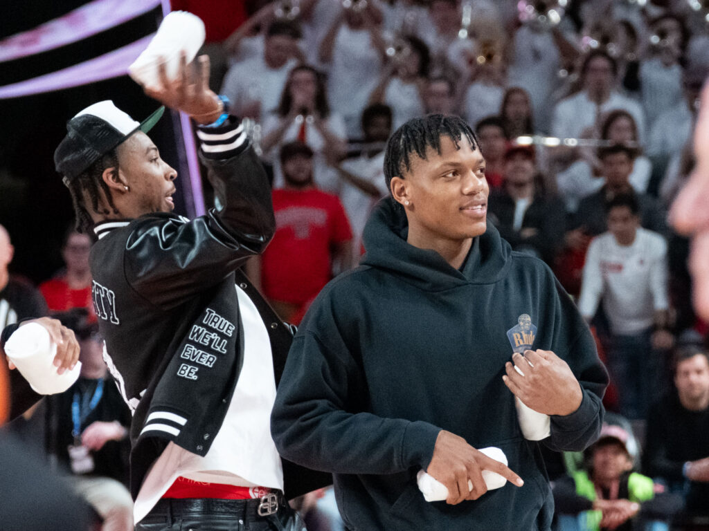 Nate Hinton and Marcus Sasser were back together in the Fertitta Center, having fun and returning home. (Photo by F. Carter Smith)