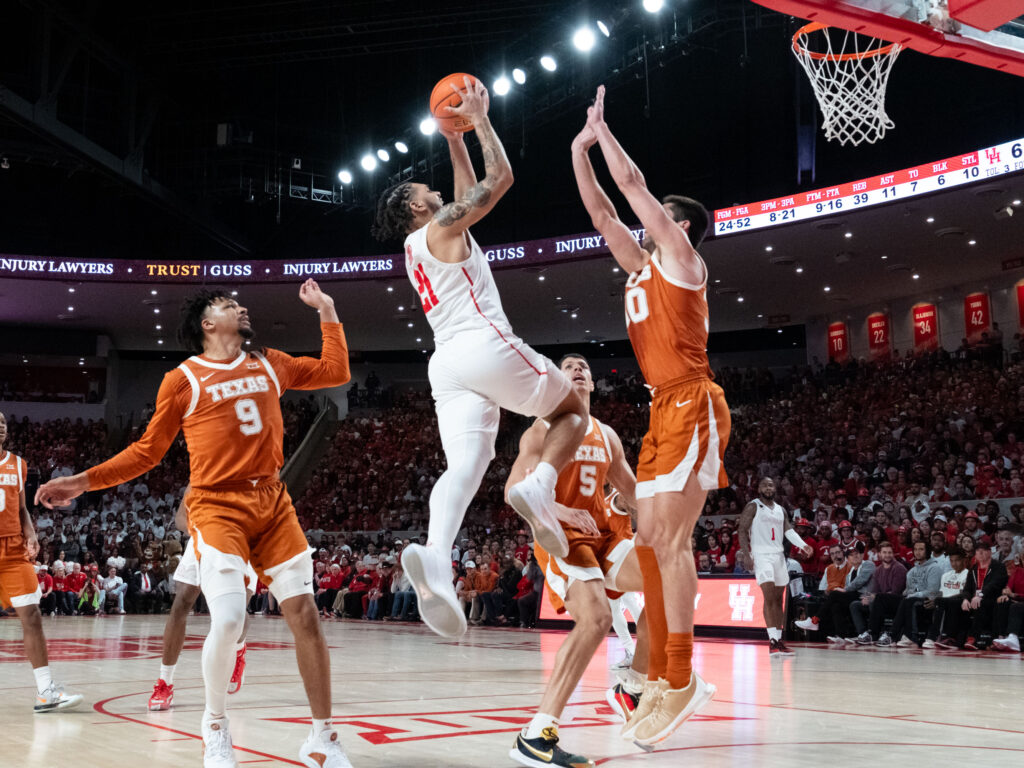 UH guard Emanuel Sharp can create scoring opportunities. (Photo by F. Carter Smith)