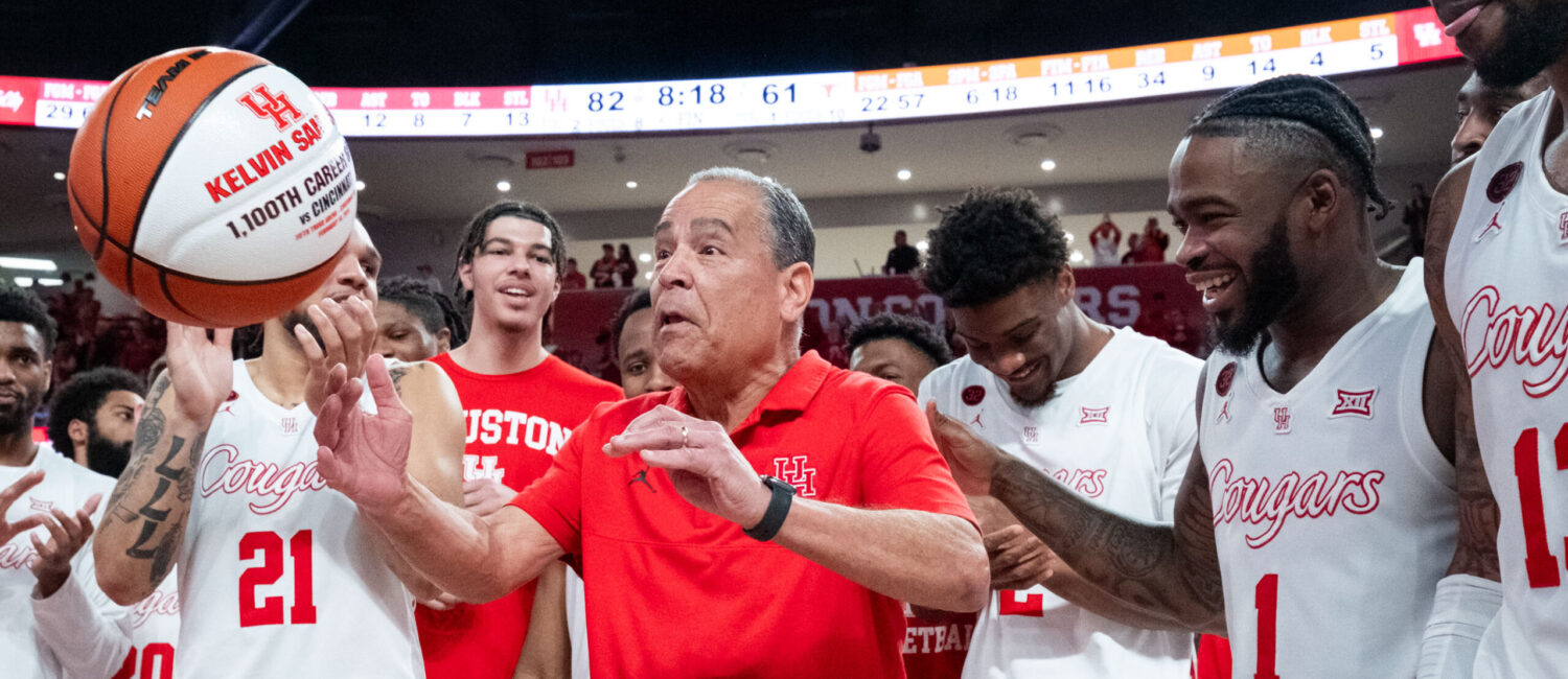 The #3 Houston Cougars defeated the Texas Longhorns in an 82-61 wire-to-wire win behind 26 points from guard L.J. Cryer . The Cougars used a big second half to hold Texas to a season-low scoring mark at the Fertitta Center