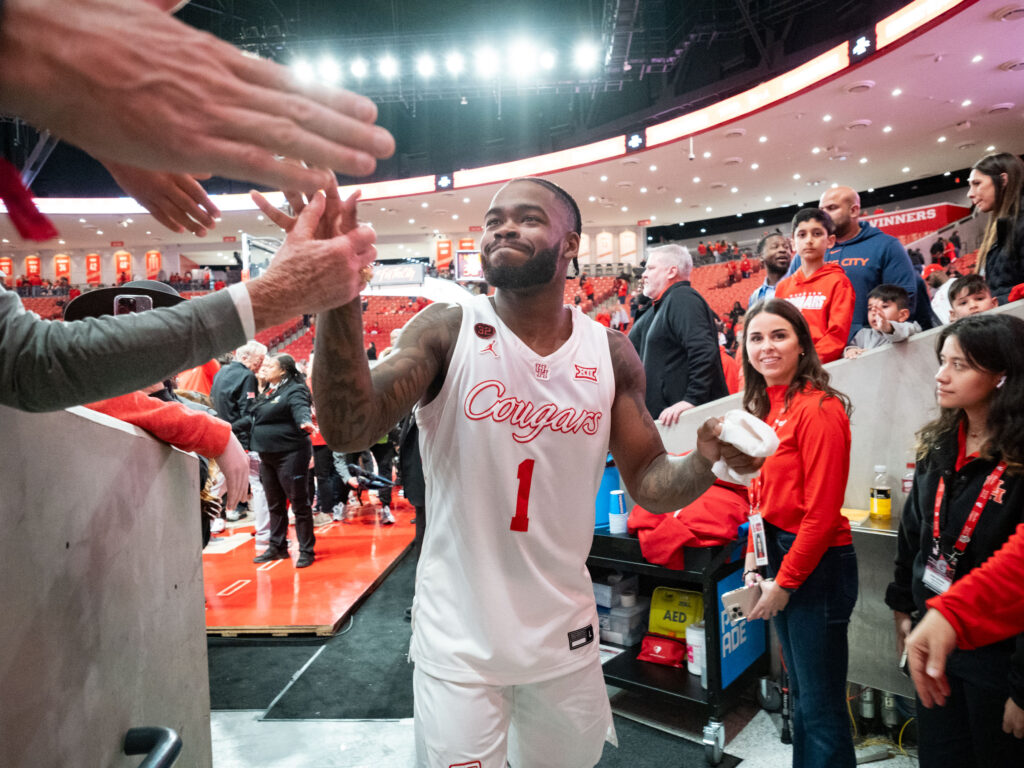 University of Houston point guard Jamal Shead is one of the more popular players that Houston has ever had. (Photo by F. Carter Smith)