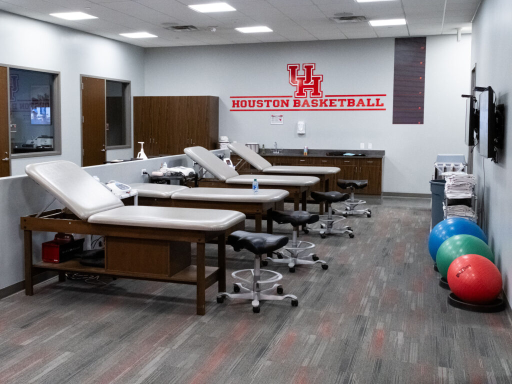 Getting treatment just takes a simple walk at University of Houston basketball's facility. (Photo by F. Carter Smith)