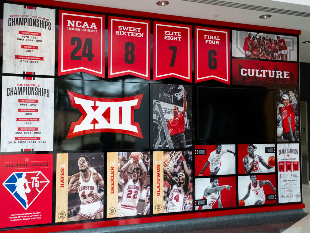 Kelvin Sampson's Houston basketball program has built on a history that's more than worth highlighting in the renovated basketball-only building. (Photo by F. Carter Smith)