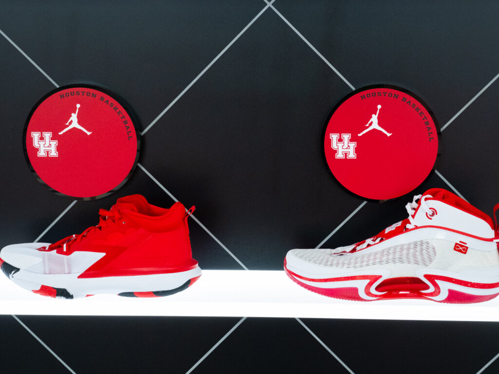Being a Jordan Nike school brings plenty of benefits to Kelvin Sampson's Houston basketball program. (Photo by F. Carter Smith)