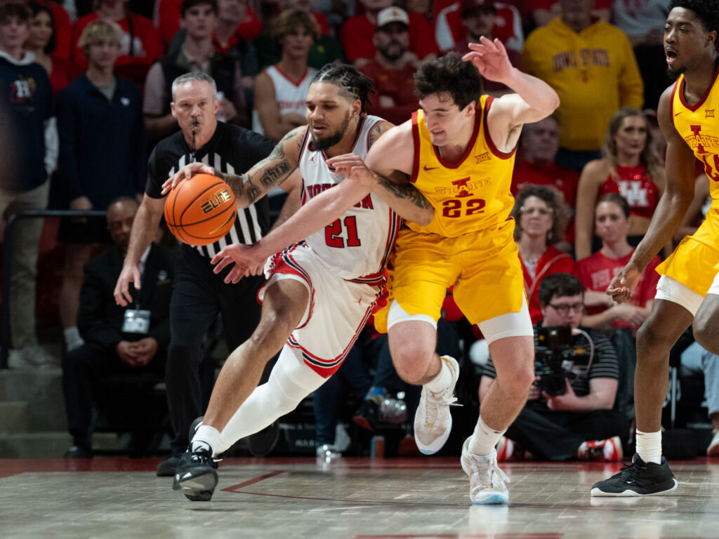 Emanuel Sharp and Houston are always up for a physical battle in the Big 12. (Photo by F. Carter Smith)