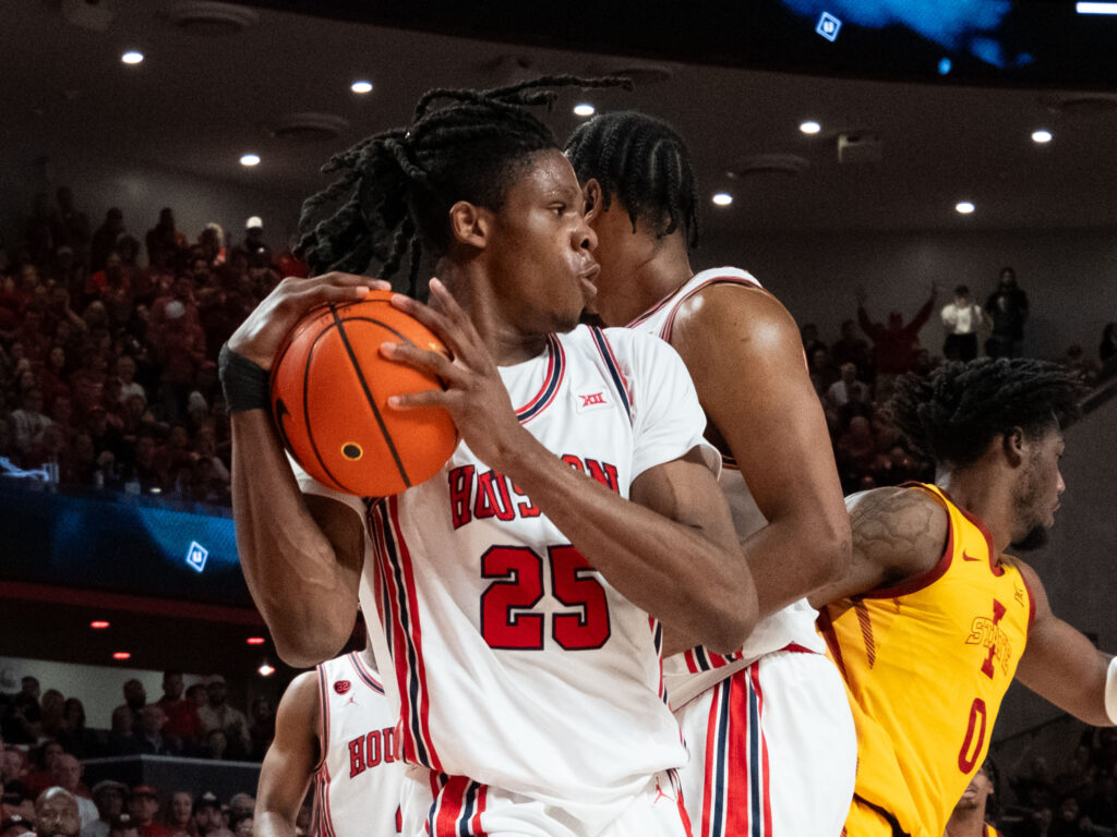 University of Houston power forward JoJo Tugler knows how to grab rebounds. (Photo by F. Carter Smith)