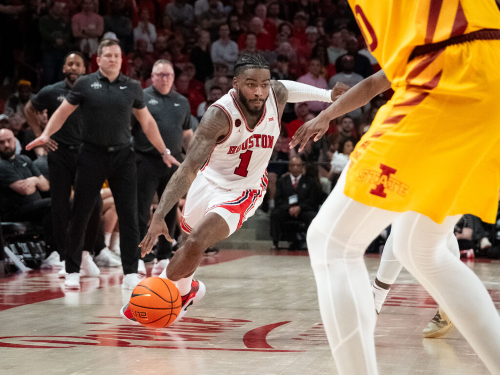 Jamal Shead makes the No. 2 in America go. And every coach that plays Houston is terrorized by him. (Photo by F. Carter Smith)