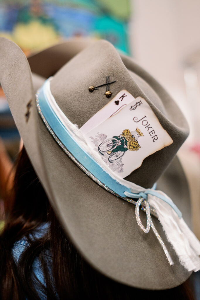 Kamila Almodovar shoes off her new Kemo Sabe hat at the pop-up at Nan and Company Properties. (Photo by Nan Studio)