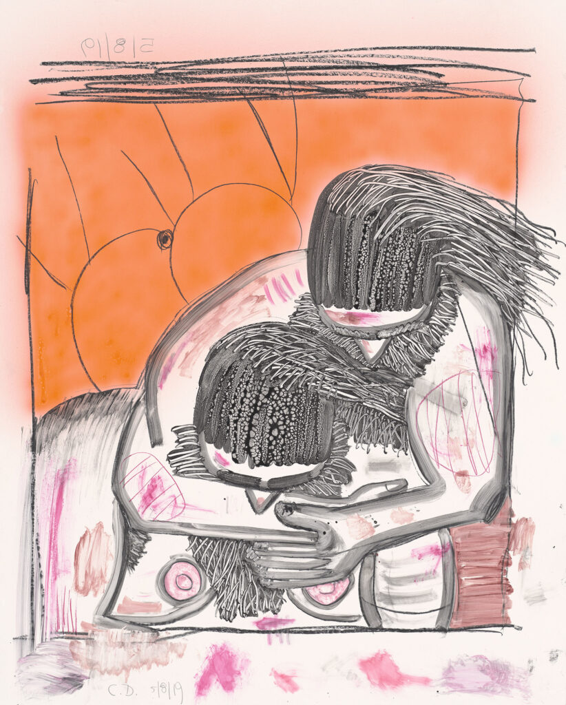 Rothko Chapel Art Auction Lot 15: Carroll Dunham's "Untitled, 5/8/19," 2019 (Courtesy the artist and Two Palms)