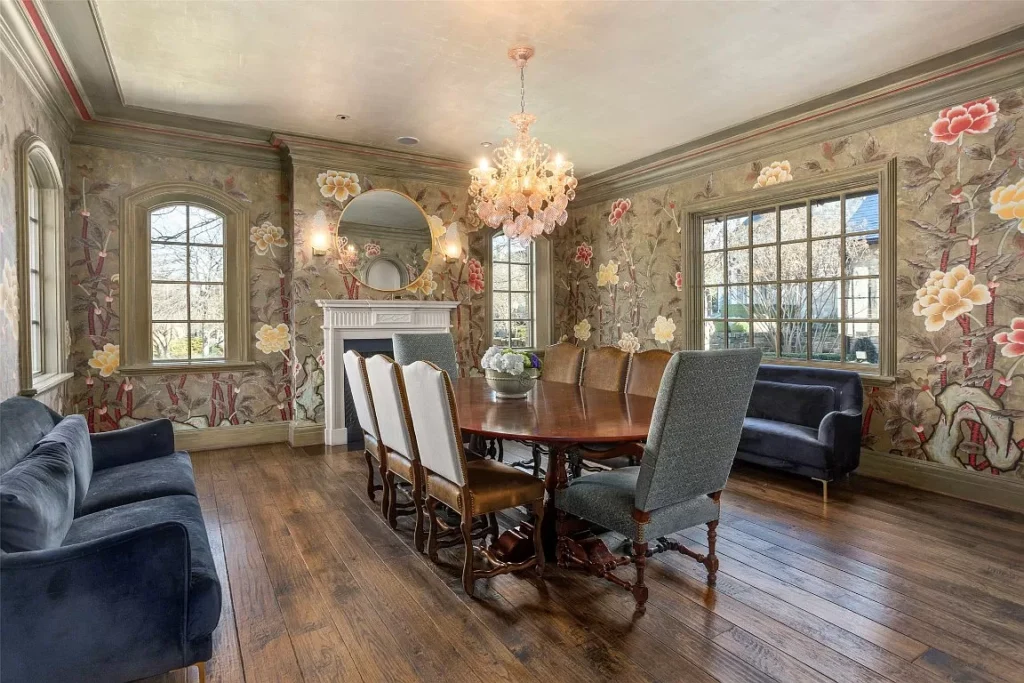At 3640 Middlewood, the dramatic dining room is brimming with designer touches. (Courtesy photo)