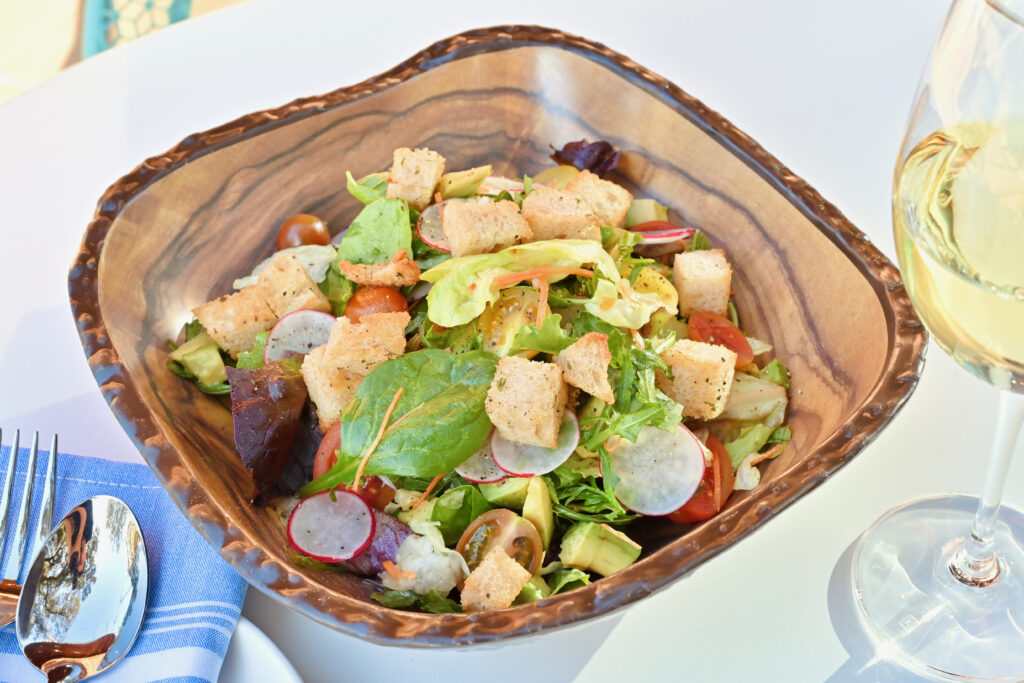 MF Lobster & Ceviche's House Salad.