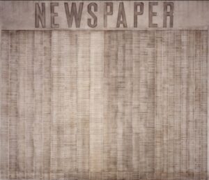 Chryssa’s “Newspaper,” ca. 1962, at The Menil Collection, Houston. (The Estate of Chryssa, National Museum of Contemporary Art Athens. Photo by Adam Neese)