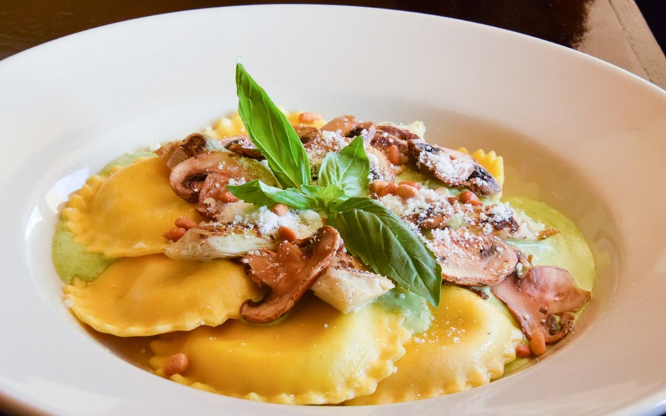 Italian – Ravioli Carciofi at Aventino’s Italian Restaurant.