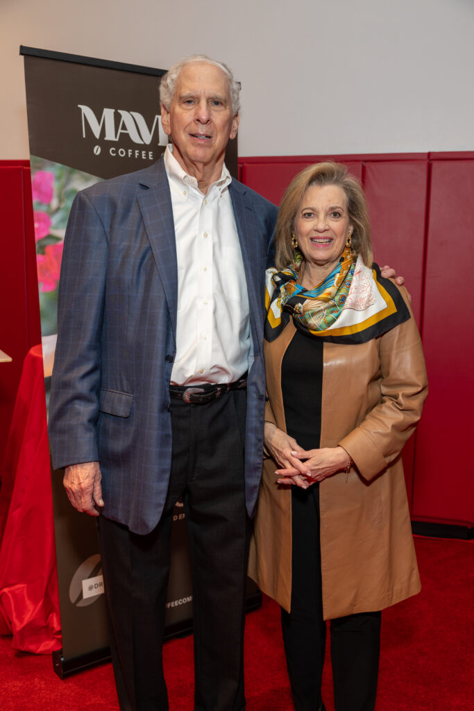 Jim & Nancy Gordon at the Texas Children's Houston Open Tee-Off in the penthouse suite at the Post Oak Hotel.  (Photo by Jenny Antill)